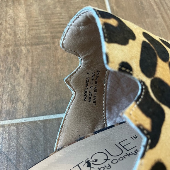 Boutique by Corkys Woodlands Leopard Slip On Heeled Mules NWOT - Picture 4 of 6